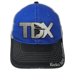 Vie Blue Trucker Hat One Size TDX Alaska Native Corporation US Flag Snapback